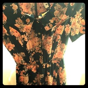 Pink owl size small Peter Pan collar dress